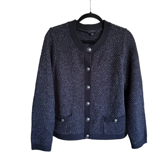 TORRID Skull Button Black Textured Knit Cardigan Sweater Jacket - Picture 1 of 16